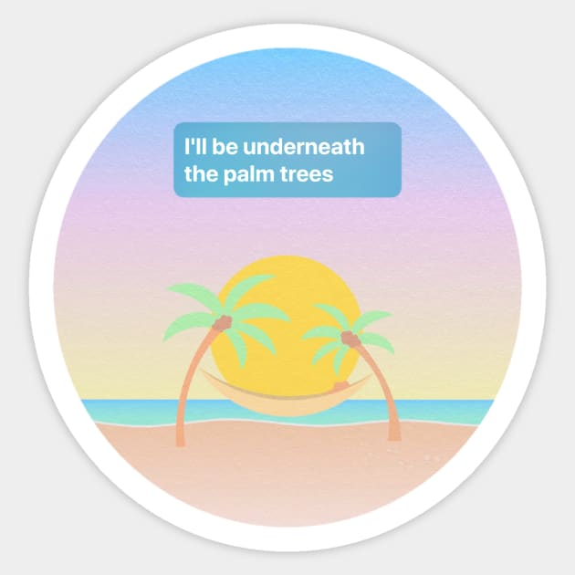 Palm Trees Surfaces Surfaces Sticker TeePublic